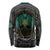 Viking Long Sleeve Shirt Cyan Valknut and Yggdrasil - Wonder Print Shop
