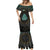 Viking Mermaid Dress Cyan Valknut and Yggdrasil - Wonder Print Shop