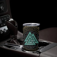 Viking Tumbler Cup Cyan Valknut and Yggdrasil - Wonder Print Shop