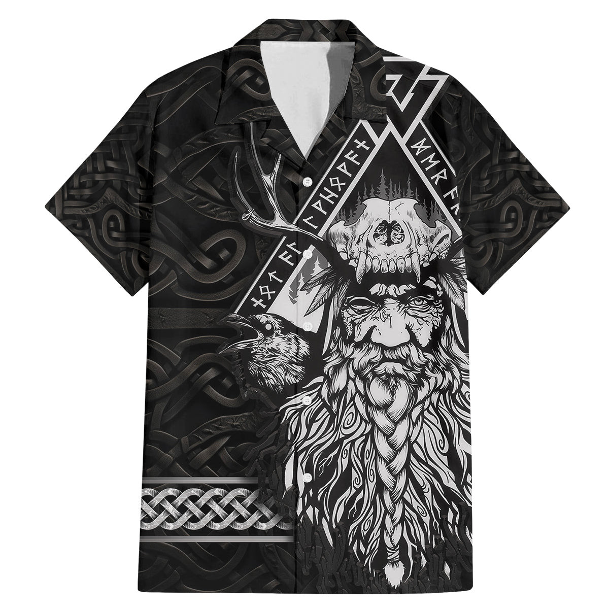 Viking Family Matching Mermaid Dress and Hawaiian Shirt Norse Enigma Odin's Vision - Wonder Print Shop