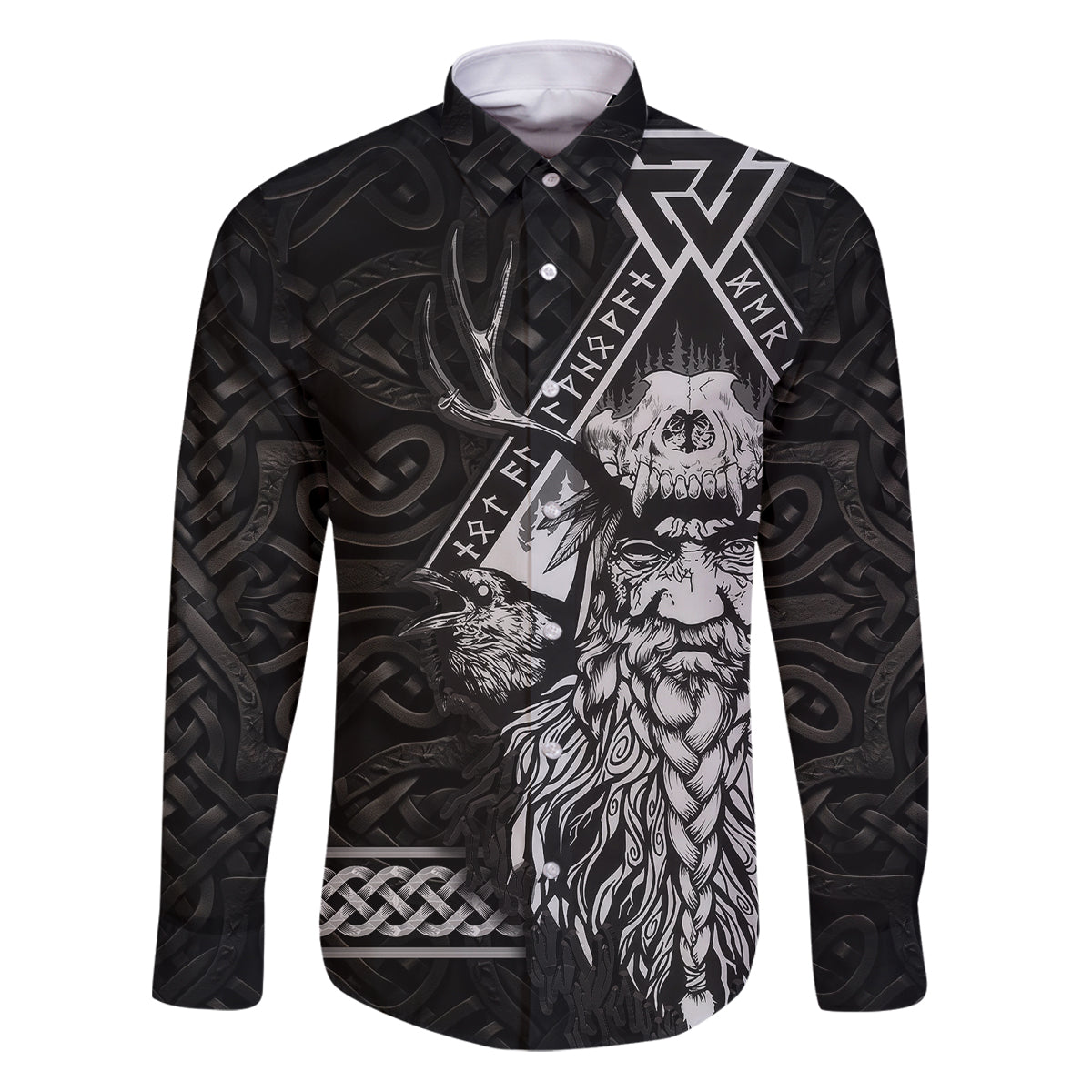 Viking Family Matching Puletasi Dress and Hawaiian Shirt Norse Enigma Odin's Vision - Wonder Print Shop