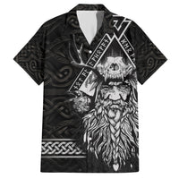 Viking Family Matching Short Sleeve Bodycon Dress and Hawaiian Shirt Norse Enigma Odin's Vision - Wonder Print Shop