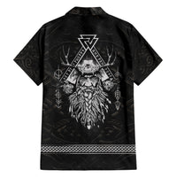 Viking Family Matching Short Sleeve Bodycon Dress and Hawaiian Shirt Norse Enigma Odin's Vision - Wonder Print Shop
