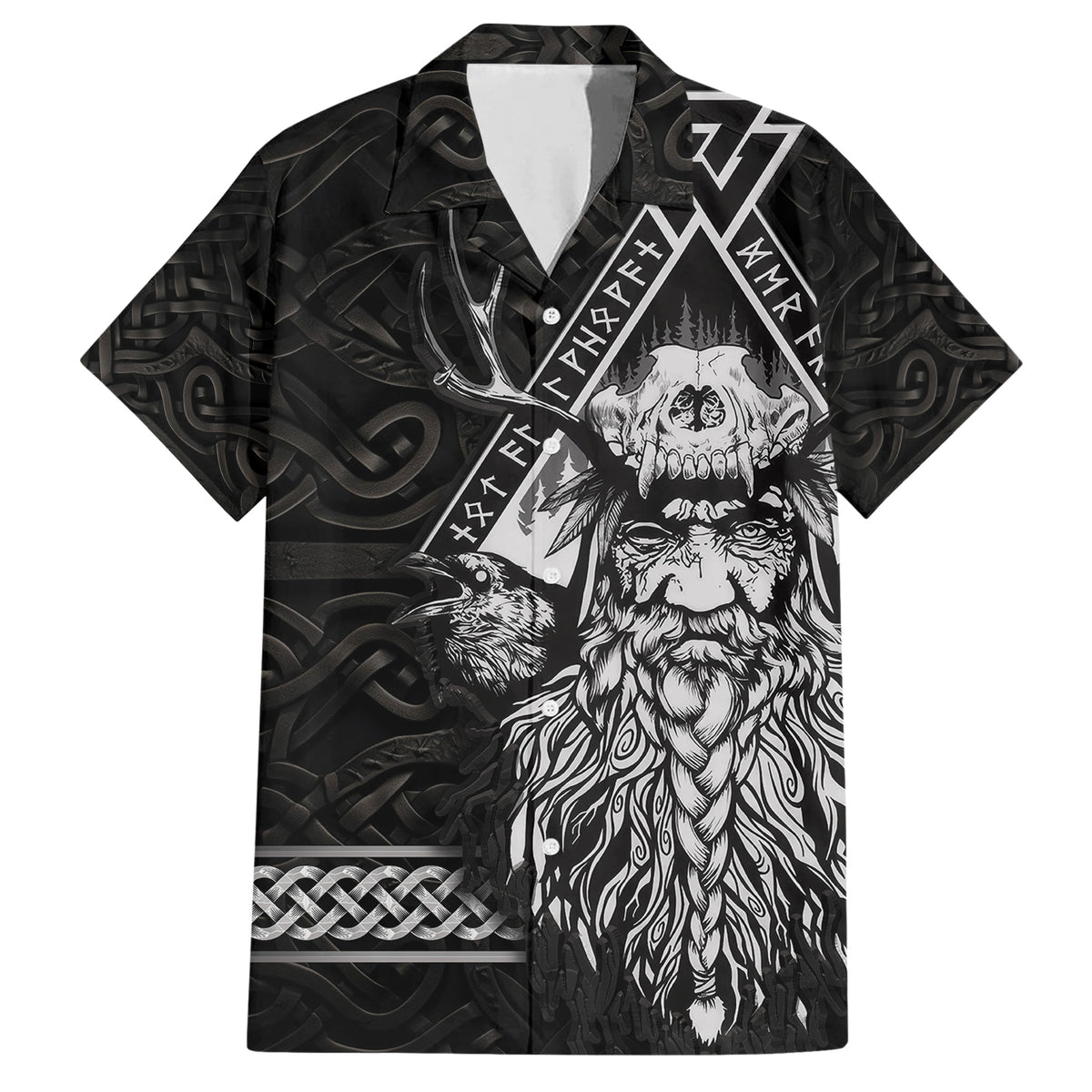 Viking Hawaiian Shirt Norse Enigma Odin's Vision - Wonder Print Shop