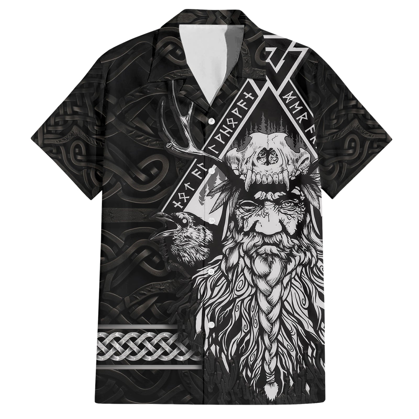 Viking Hawaiian Shirt Norse Enigma Odin's Vision - Wonder Print Shop