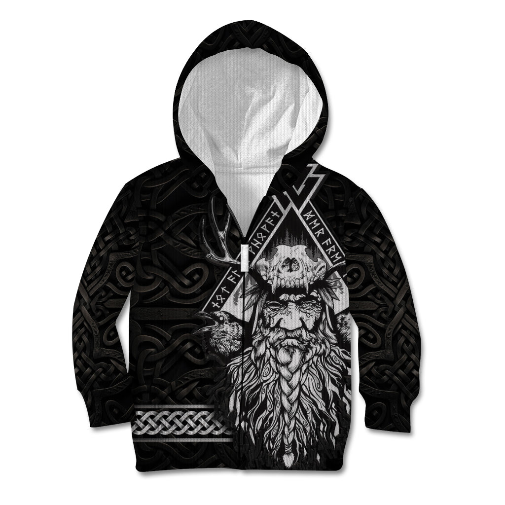 Viking Kid Hoodie Norse Enigma Odin's Vision - Wonder Print Shop