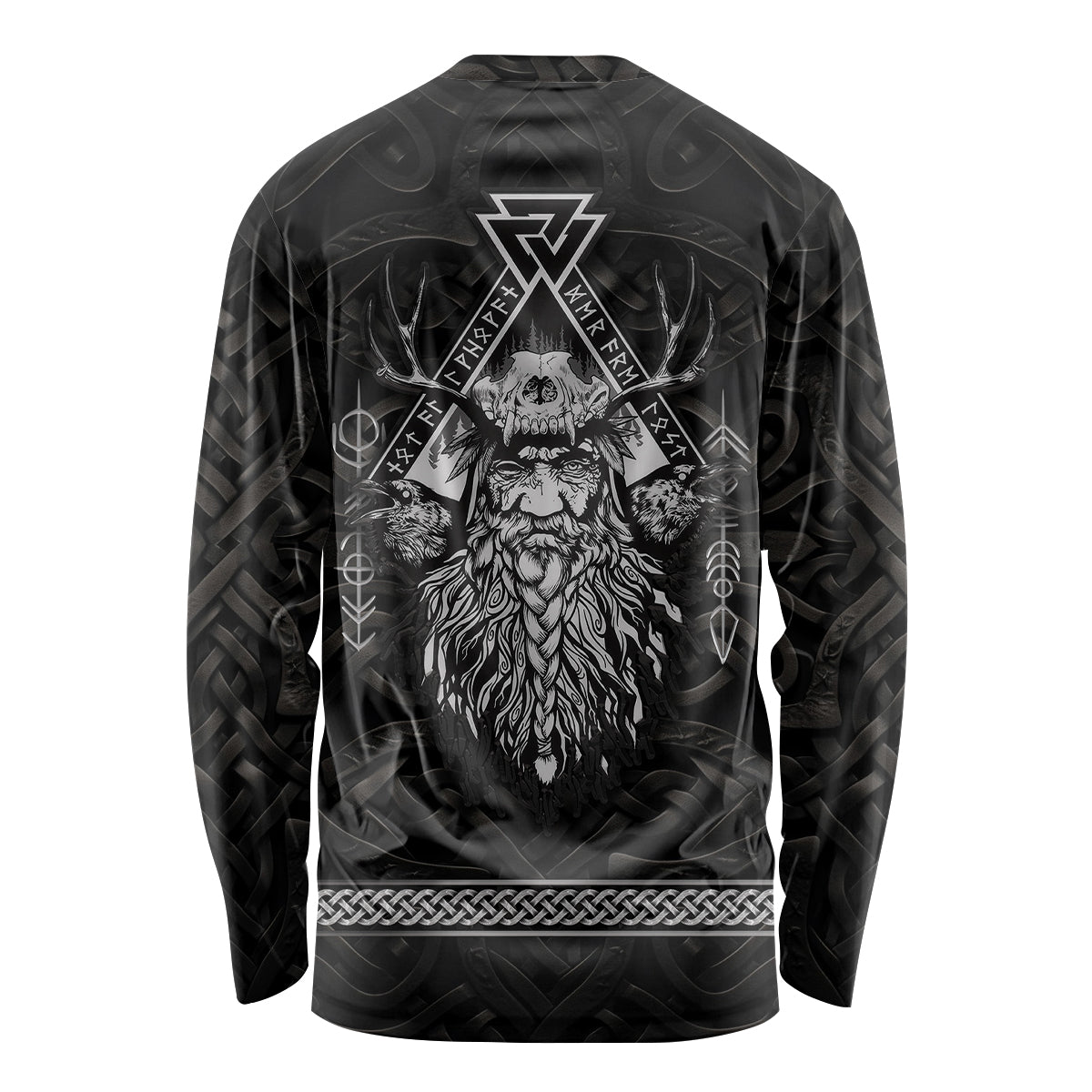 Viking Long Sleeve Shirt Norse Enigma Odin's Vision - Wonder Print Shop