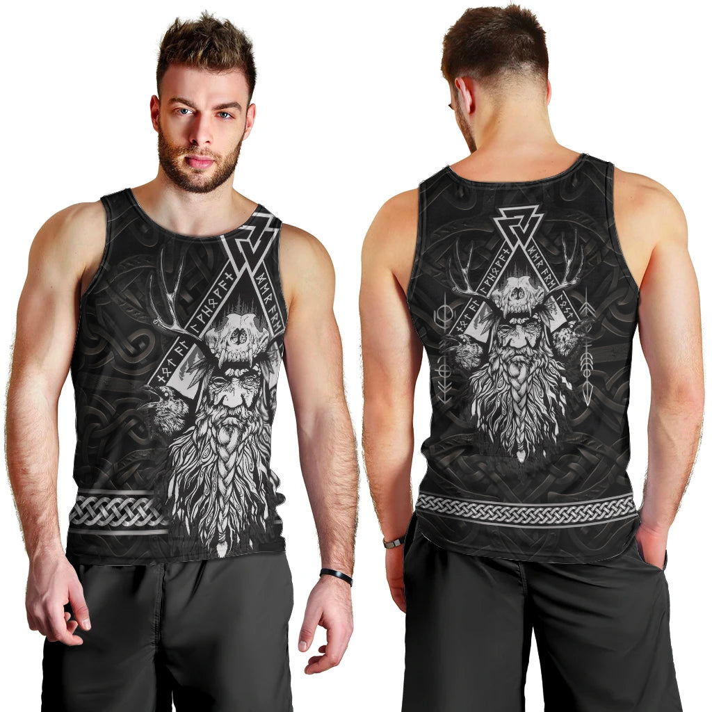 Viking Men Tank Top Norse Enigma Odin's Vision - Wonder Print Shop