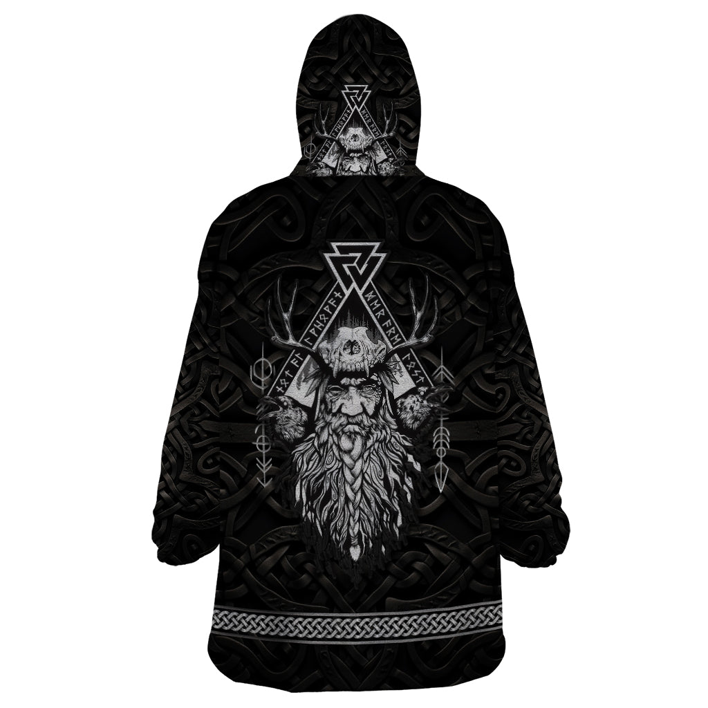 Viking Wearable Blanket Hoodie Norse Enigma Odin's Vision - Wonder Print Shop