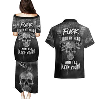 Skull Couples Matching Puletasi Dress and Hawaiian Shirt I'll Keep You - Wonder Print Shop