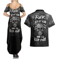 Skull Couples Matching Summer Maxi Dress and Hawaiian Shirt I'll Keep You - Wonder Print Shop