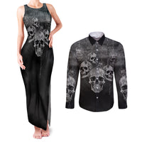 Skull Couples Matching Tank Maxi Dress and Long Sleeve Button Shirts I'll Keep You - Wonder Print Shop