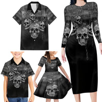 Skull Family Matching Long Sleeve Bodycon Dress and Hawaiian Shirt I'll Keep You - Wonder Print Shop