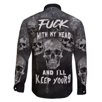 Skull Family Matching Long Sleeve Bodycon Dress and Hawaiian Shirt I'll Keep You - Wonder Print Shop