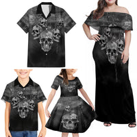Skull Family Matching Off Shoulder Maxi Dress and Hawaiian Shirt I'll Keep You - Wonder Print Shop