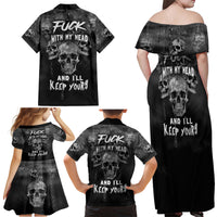 Skull Family Matching Off Shoulder Maxi Dress and Hawaiian Shirt I'll Keep You - Wonder Print Shop
