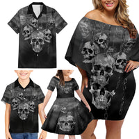 Skull Family Matching Off Shoulder Short Dress and Hawaiian Shirt I'll Keep You - Wonder Print Shop