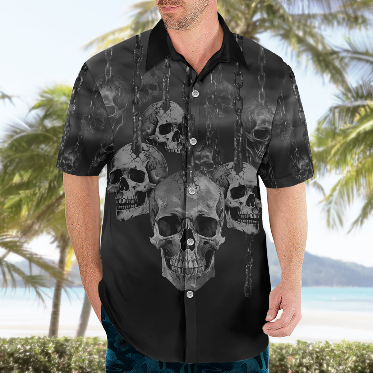 Skull Hawaiian Shirt I'll Keep You - Wonder Print Shop