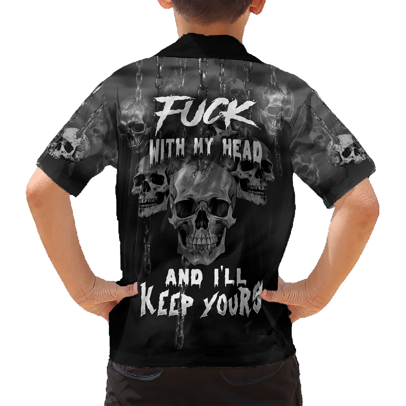 Skull Kid Hawaiian Shirt I'll Keep You - Wonder Print Shop