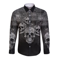 Skull Long Sleeve Button Shirt I'll Keep You - Wonder Print Shop