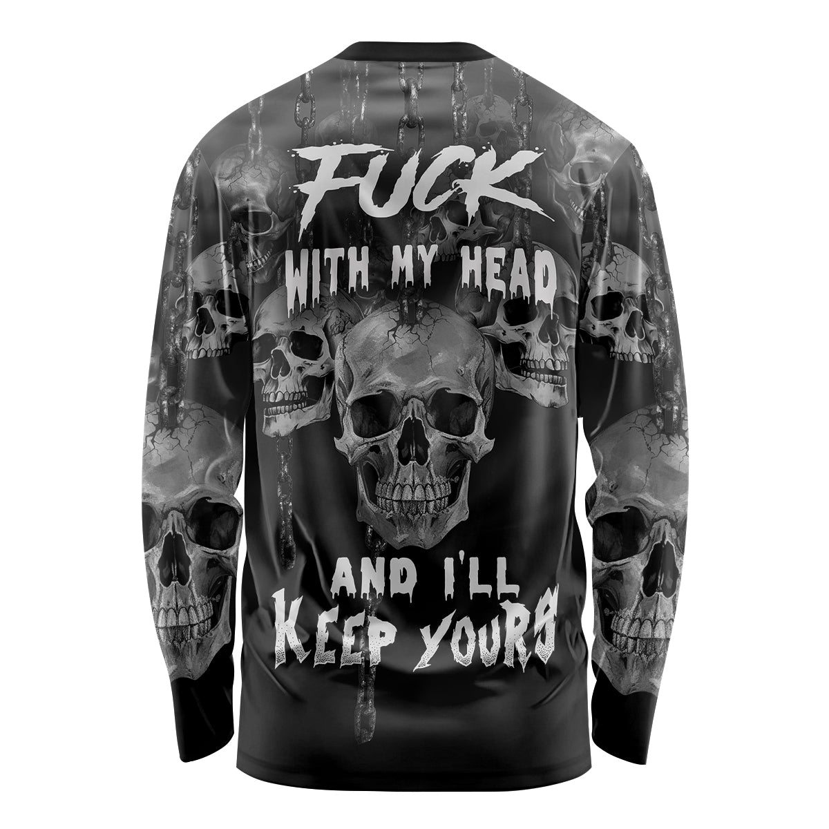 Skull Long Sleeve Shirt I'll Keep You - Wonder Print Shop