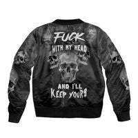 Skull Sleeve Zip Bomber Jacket I'll Keep You - Wonder Print Shop