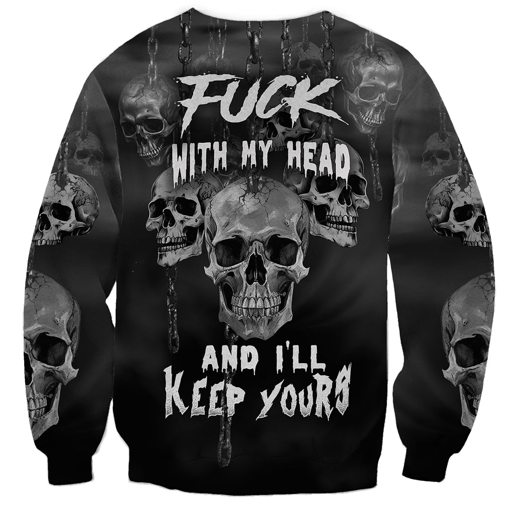 Skull Sweatshirt I'll Keep You - Wonder Print Shop