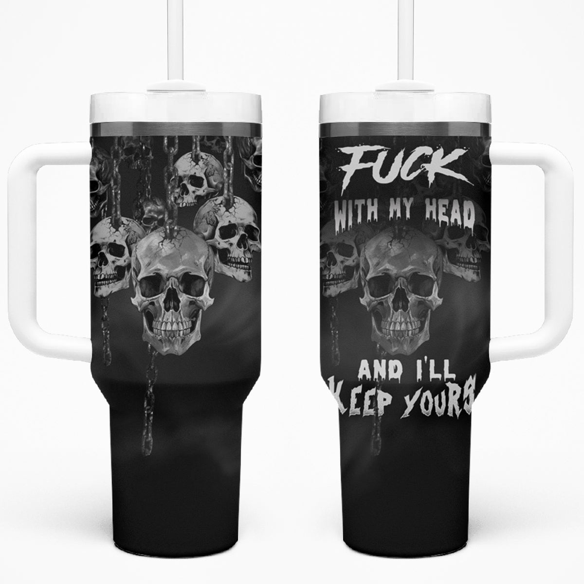 Skull Tumbler With Handle I'll Keep You - Wonder Print Shop