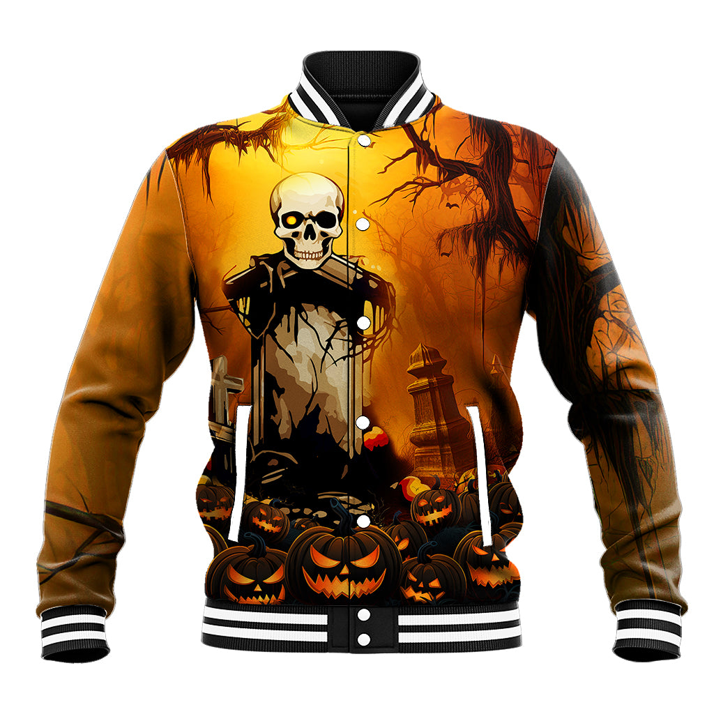Happy Halloween Party Baseball Jacket - Wonder Print Shop