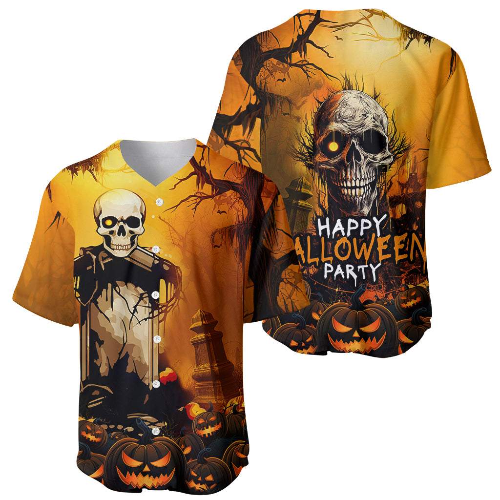 Happy Halloween Party Baseball Jersey - Wonder Print Shop