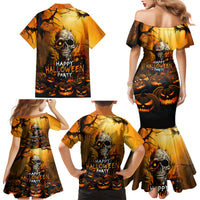 Happy Halloween Party Family Matching Mermaid Dress and Hawaiian Shirt - Wonder Print Shop