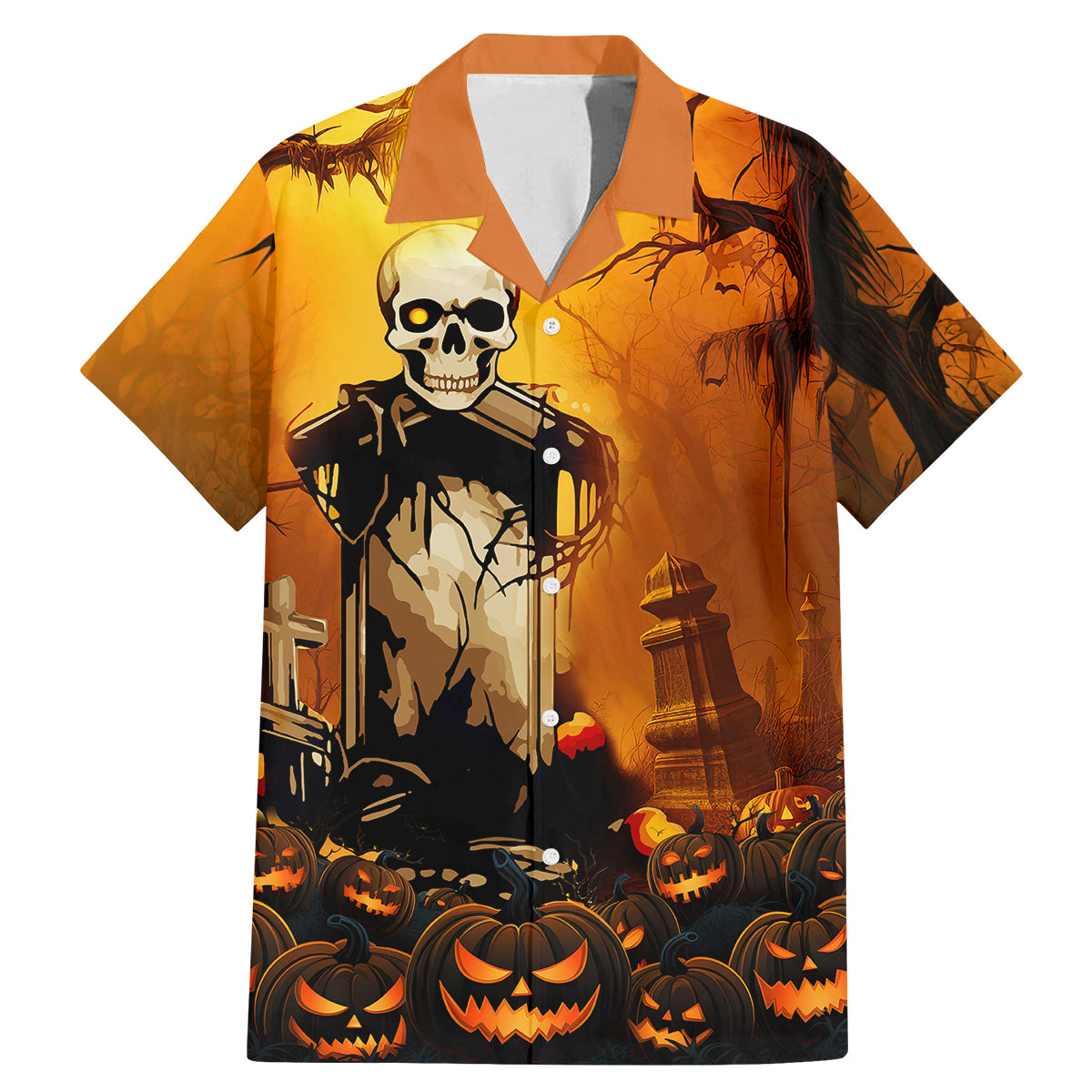 Happy Halloween Party Family Matching Mermaid Dress and Hawaiian Shirt - Wonder Print Shop