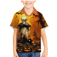 Happy Halloween Party Family Matching Mermaid Dress and Hawaiian Shirt - Wonder Print Shop