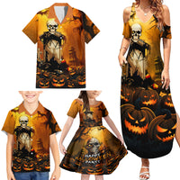 Happy Halloween Party Family Matching Summer Maxi Dress and Hawaiian Shirt - Wonder Print Shop