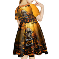 Happy Halloween Party Kid Short Sleeve Dress - Wonder Print Shop