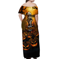 Happy Halloween Party Off Shoulder Maxi Dress - Wonder Print Shop
