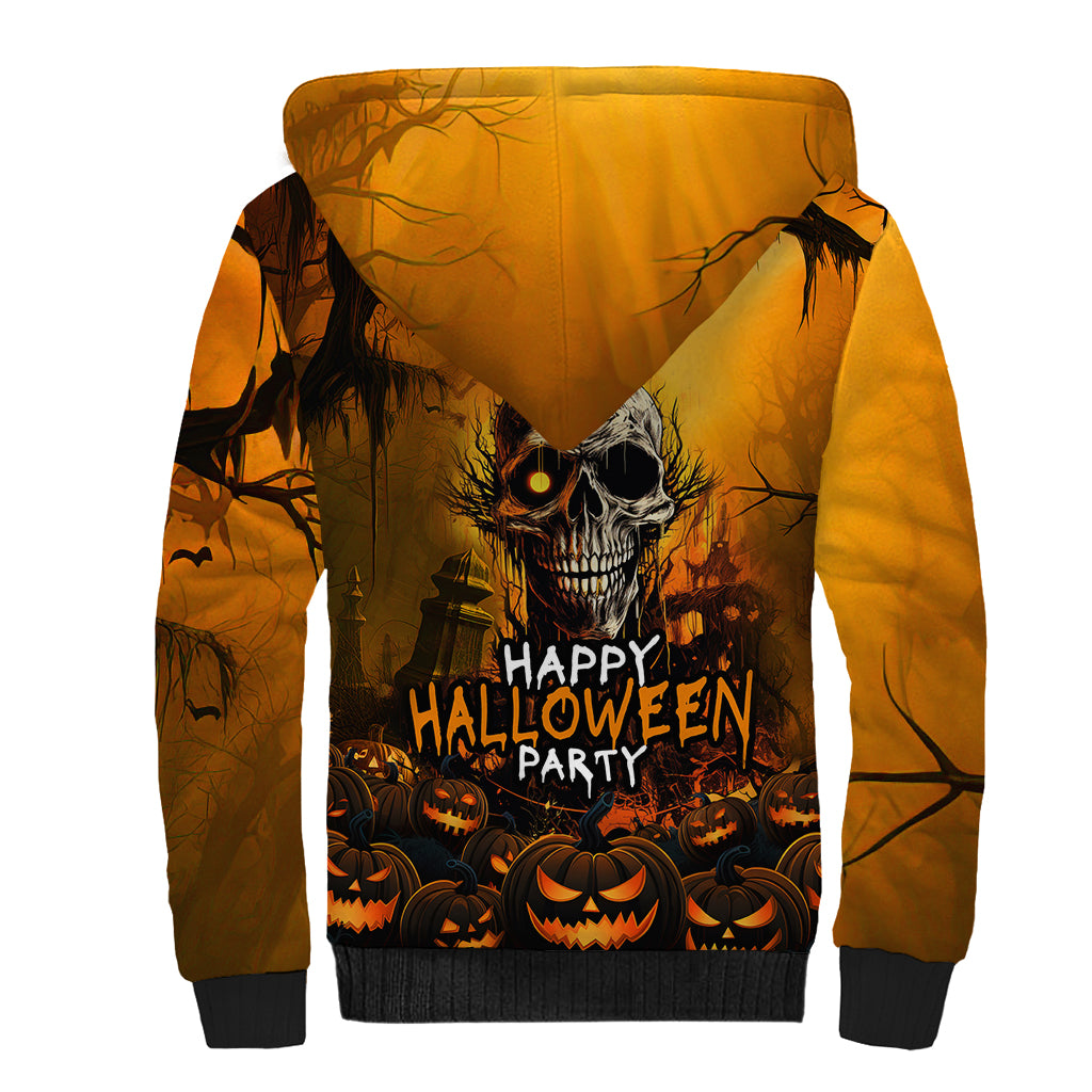 Happy Halloween Party Sherpa Hoodie - Wonder Print Shop