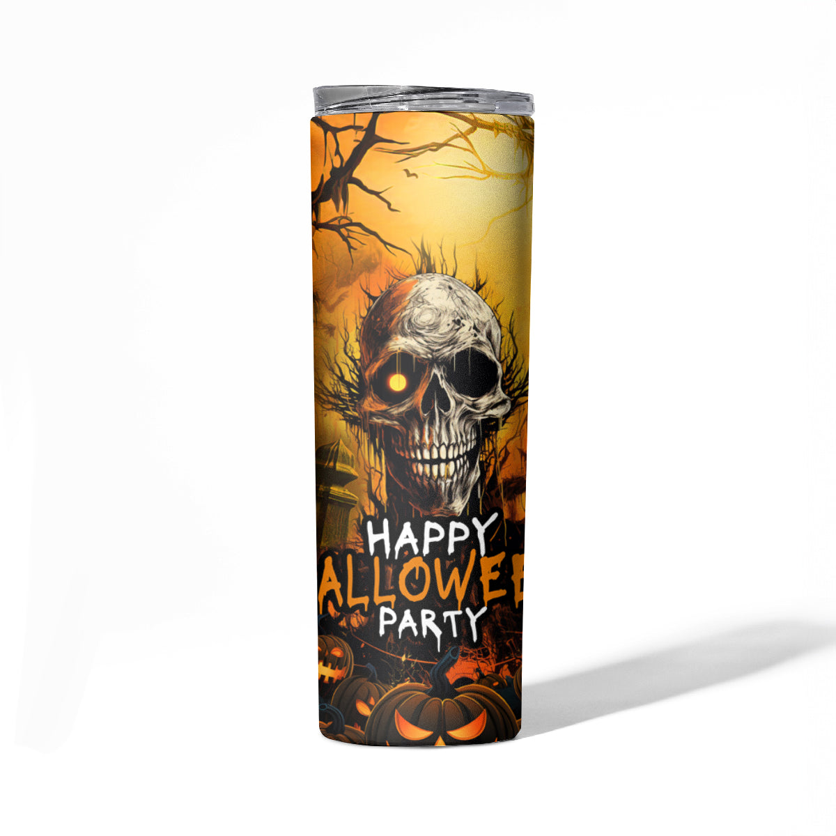 Happy Halloween Party Skinny Tumbler - Wonder Print Shop