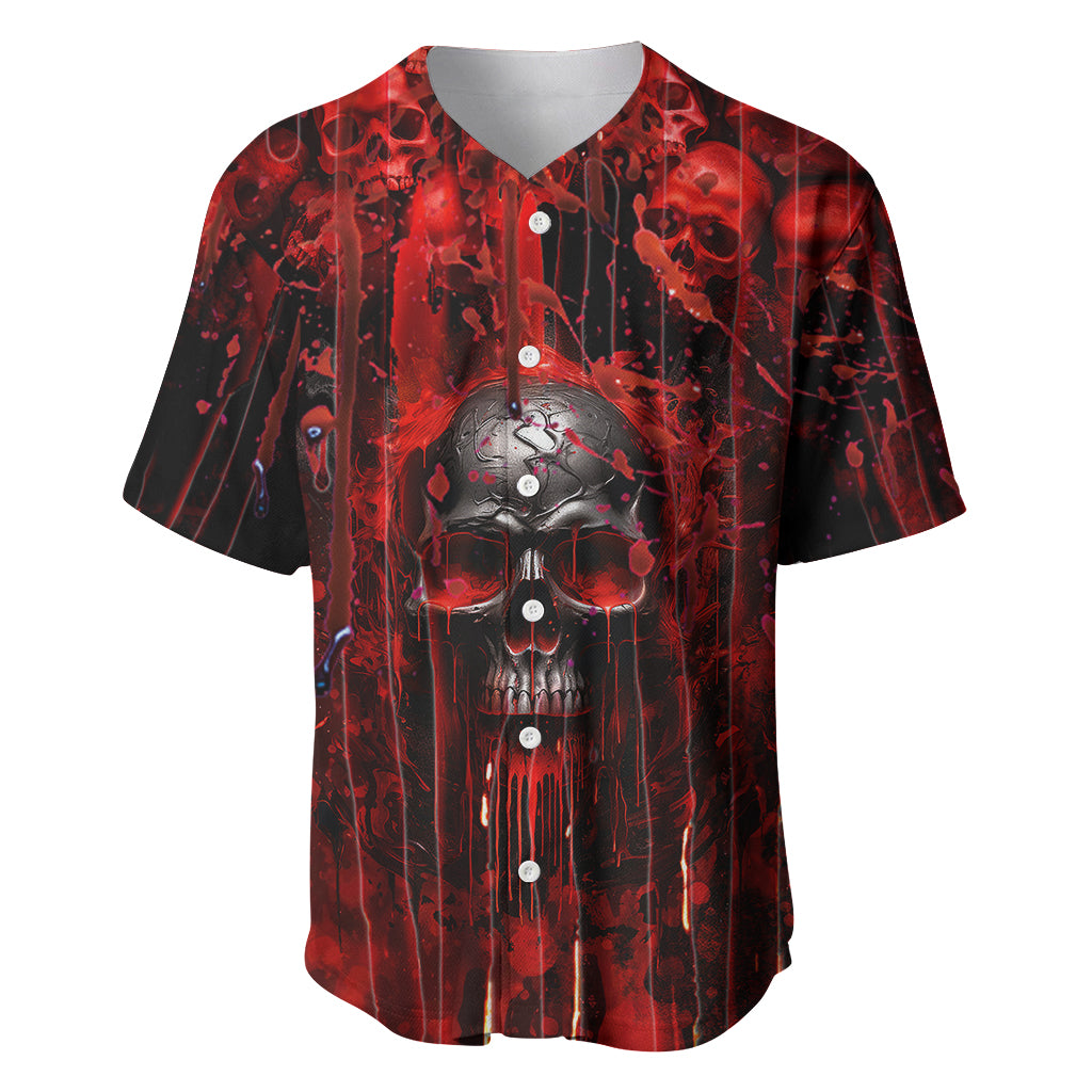 If You Kick Me When I'm Down You Better Pray I Don't Get Up Skull Baseball Jersey - Wonder Print Shop