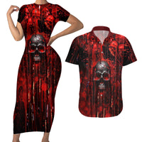 If You Kick Me When I'm Down You Better Pray I Don't Get Up Skull Couples Matching Short Sleeve Bodycon Dress and Hawaiian Shirt - Wonder Print Shop