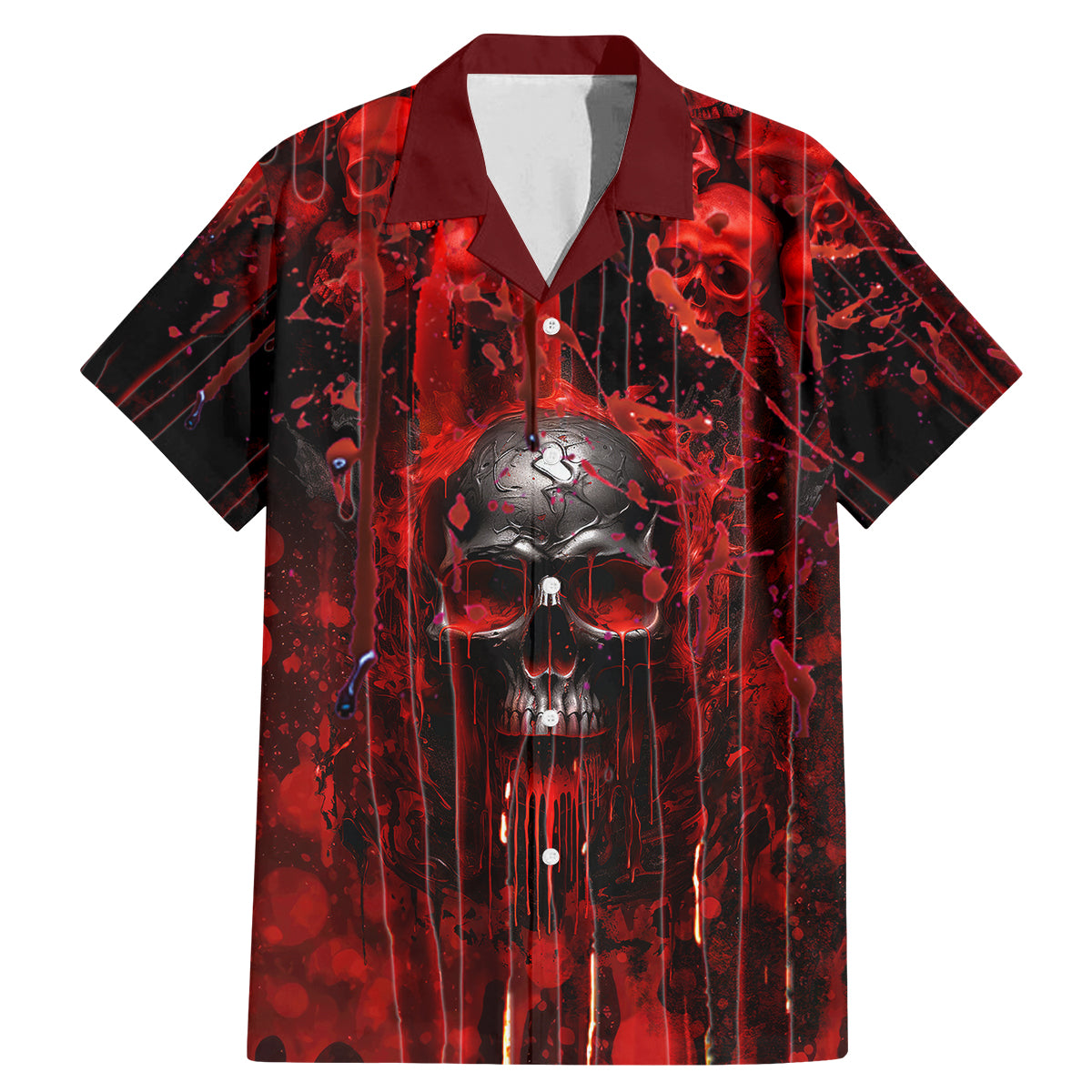 If You Kick Me When I'm Down You Better Pray I Don't Get Up Skull Family Matching Mermaid Dress and Hawaiian Shirt - Wonder Print Shop