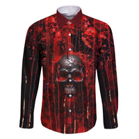 If You Kick Me When I'm Down You Better Pray I Don't Get Up Skull Family Matching Off Shoulder Short Dress and Hawaiian Shirt - Wonder Print Shop