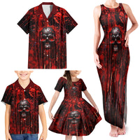 If You Kick Me When I'm Down You Better Pray I Don't Get Up Skull Family Matching Tank Maxi Dress and Hawaiian Shirt - Wonder Print Shop