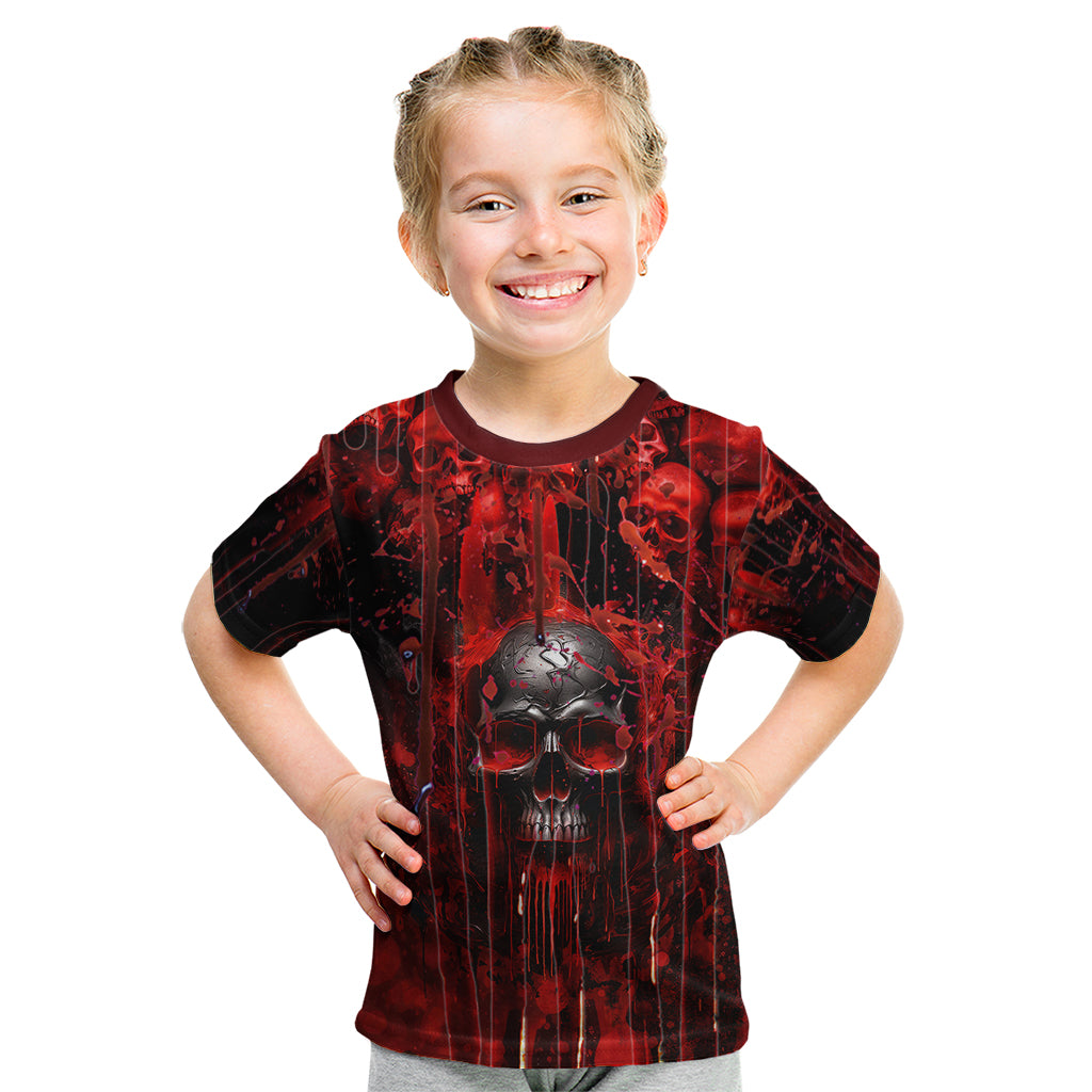 If You Kick Me When I'm Down You Better Pray I Don't Get Up Skull Kid T Shirt - Wonder Print Shop