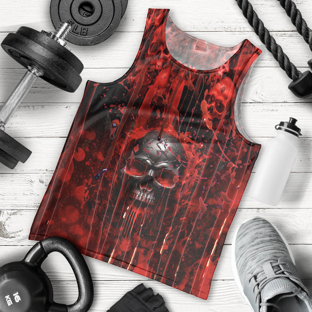 If You Kick Me When I'm Down You Better Pray I Don't Get Up Skull Men Tank Top - Wonder Print Shop