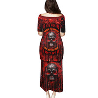 If You Kick Me When I'm Down You Better Pray I Don't Get Up Skull Puletasi - Wonder Print Shop