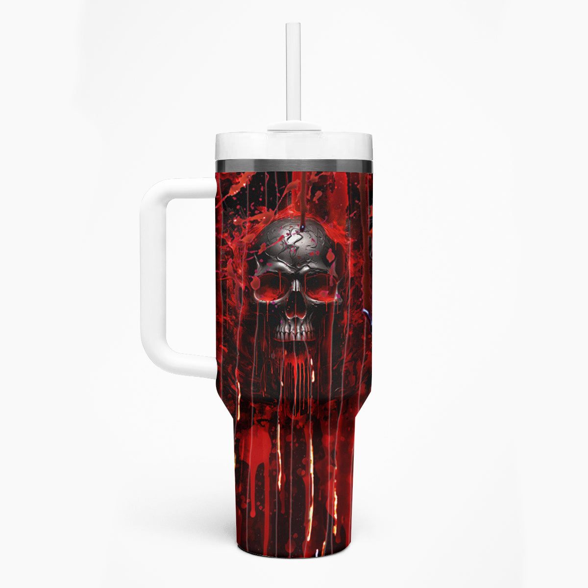 If You Kick Me When I'm Down You Better Pray I Don't Get Up Skull Tumbler With Handle - Wonder Print Shop
