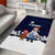 El Salvador Christmas Area Rug with Santa Claus Turkey Fireworks Palm Trees and National Emblem Design - Wonder Print Shop