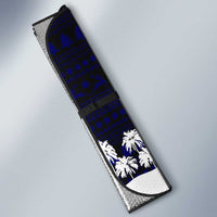 El Salvador Christmas Auto Sun Shade with Santa Claus Turkey Fireworks Palm Trees and National Emblem Design - Wonder Print Shop