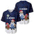 El Salvador Christmas Baseball Jersey with Santa Claus Turkey Fireworks Palm Trees and National Emblem Design - Wonder Print Shop